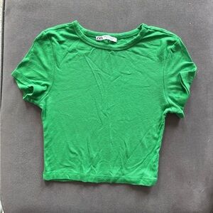 Zara Green Women's Crop Top